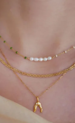 Outlet Halskæde - Wishbone - Gold Colour Smykker