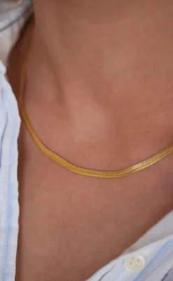 New Halskæde - Caroline - Gold Colour Smykker