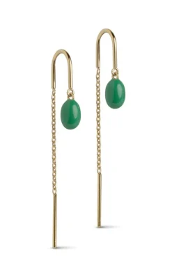 Online Øreringe - Eleanor - Grass Green Smykker