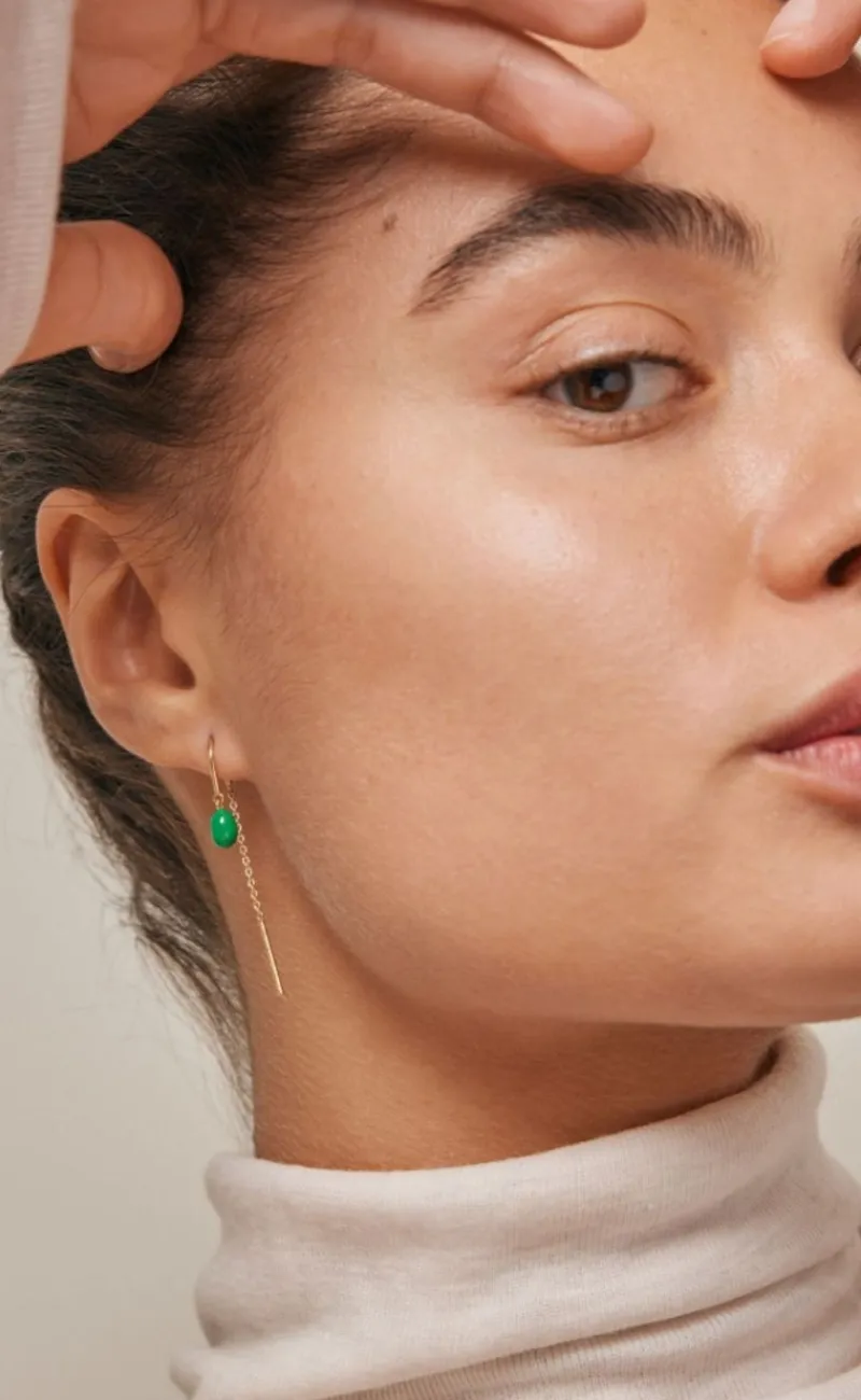 Online Øreringe - Eleanor - Grass Green Smykker