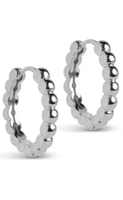 Hot Øreringe - Ball Large - Sølv Smykker