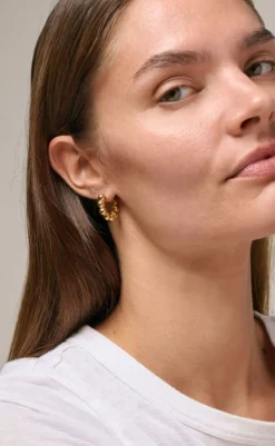 Online Øreringe - Ball Chunky - Guld Smykker