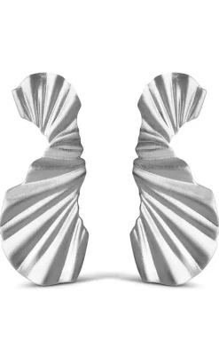 Outlet Øreringe - Big Wave - Silver Colour Smykker