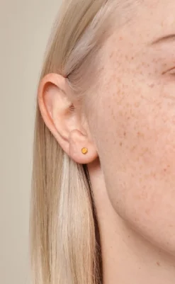 Best Øreringe - Stud Enamel Dot - Orange Smykker