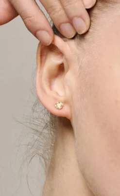 New Øreringe - Studs Small Sunshine - Daisy Smykker