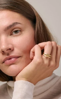 Online Ring - Ariel - Gold Colour Smykker