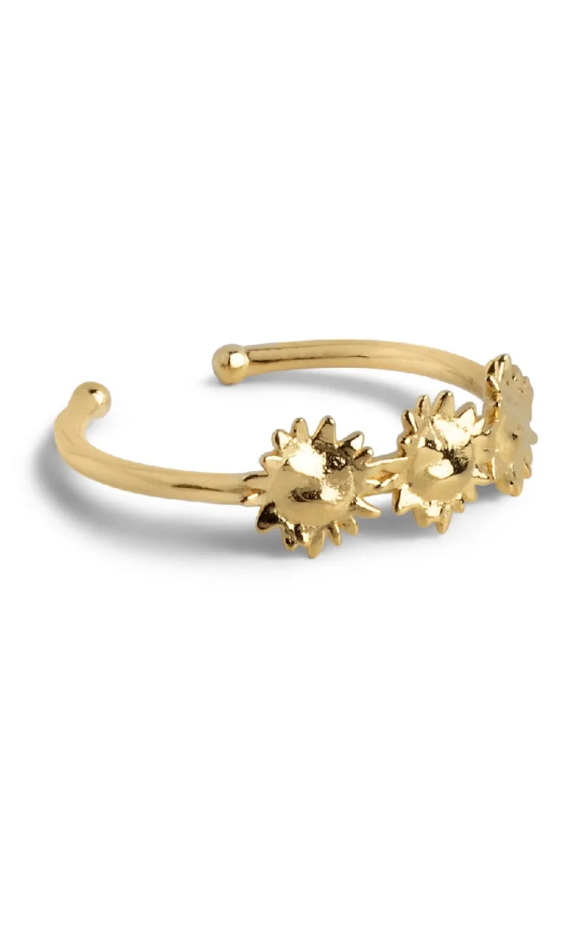 Clearance Ring - Sunshine Wreath - Gold Golour Smykker