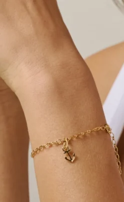 Online Vedhæng - Steady Anchor - Gold Colour Smykker