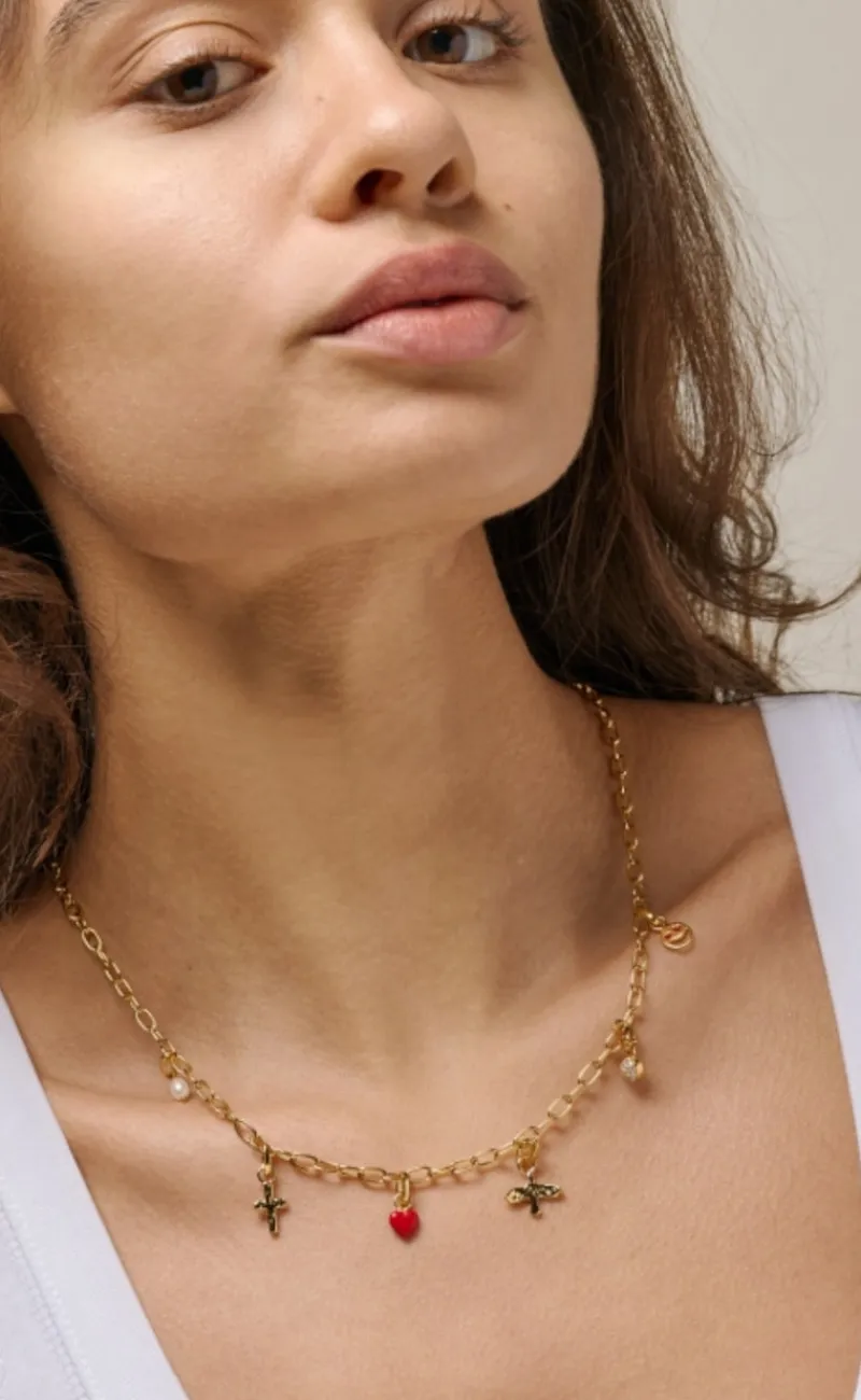 Online Vedhæng - Golden Cross - Gold Colour Smykker