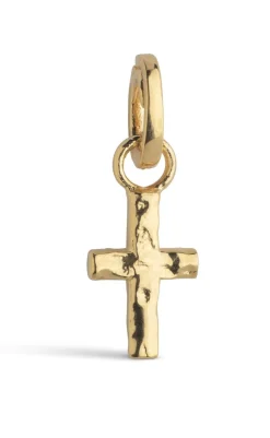 Online Vedhæng - Golden Cross - Gold Colour Smykker