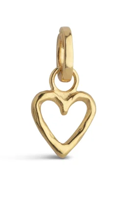 Outlet Vedhæng - Organic Heart - Gold Colour Smykker