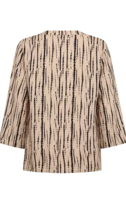 Sale Bluse - Larin - Sand Melange w. Black Bluser