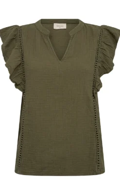 New Bluse - Uline - Deep Lichen Green Bluser