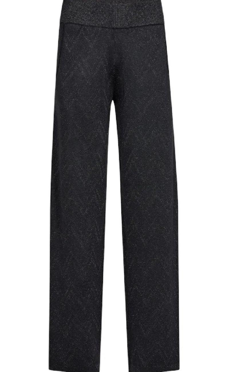 Discount Bukser - Anilux - Gray Pinetripe W. Gunmetal Bukser & Jeans