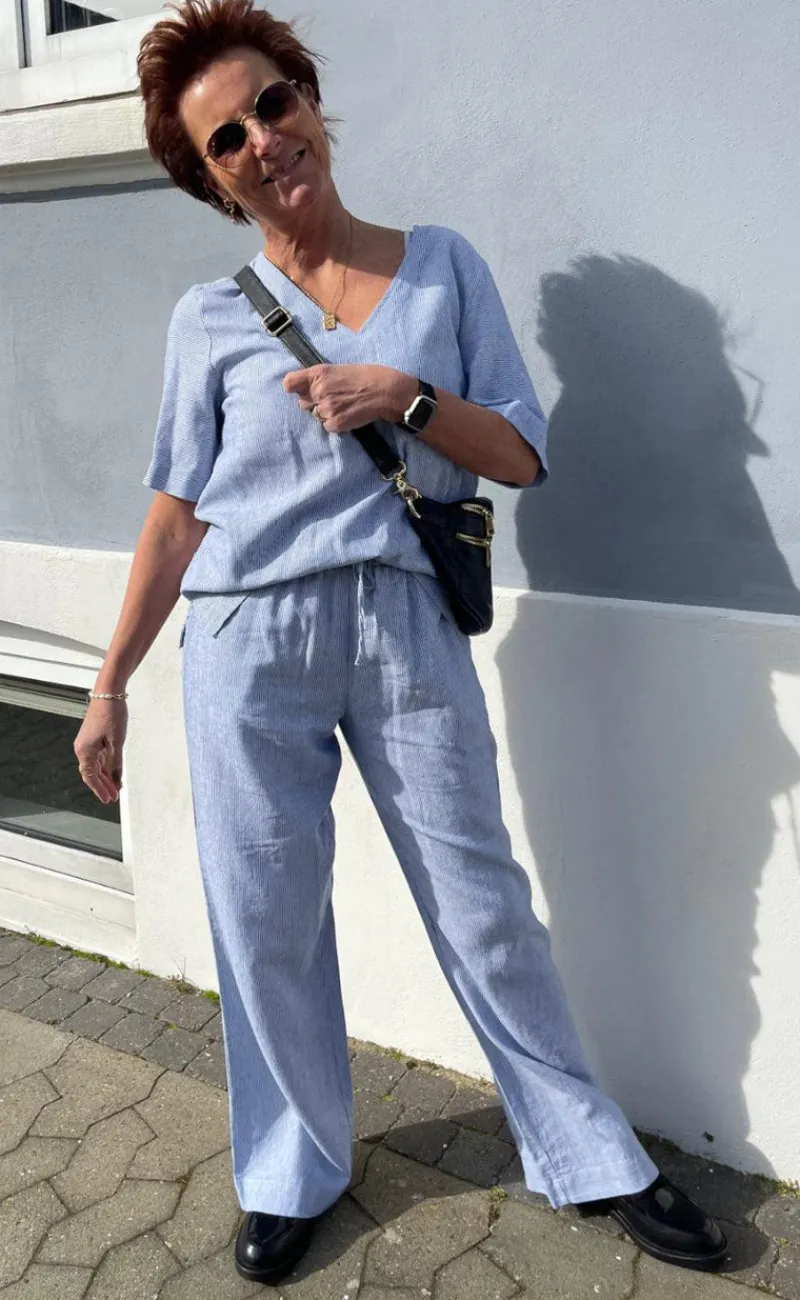 New Bukser - Lava - Off White w. Nebulas Blue Bukser & Jeans