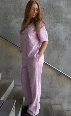 Outlet Bukser - Lava  - Off White w. Fuchsia Pink Bukser & Jeans