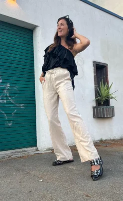 New Bukser - Lava - Sand Melange Bukser & Jeans