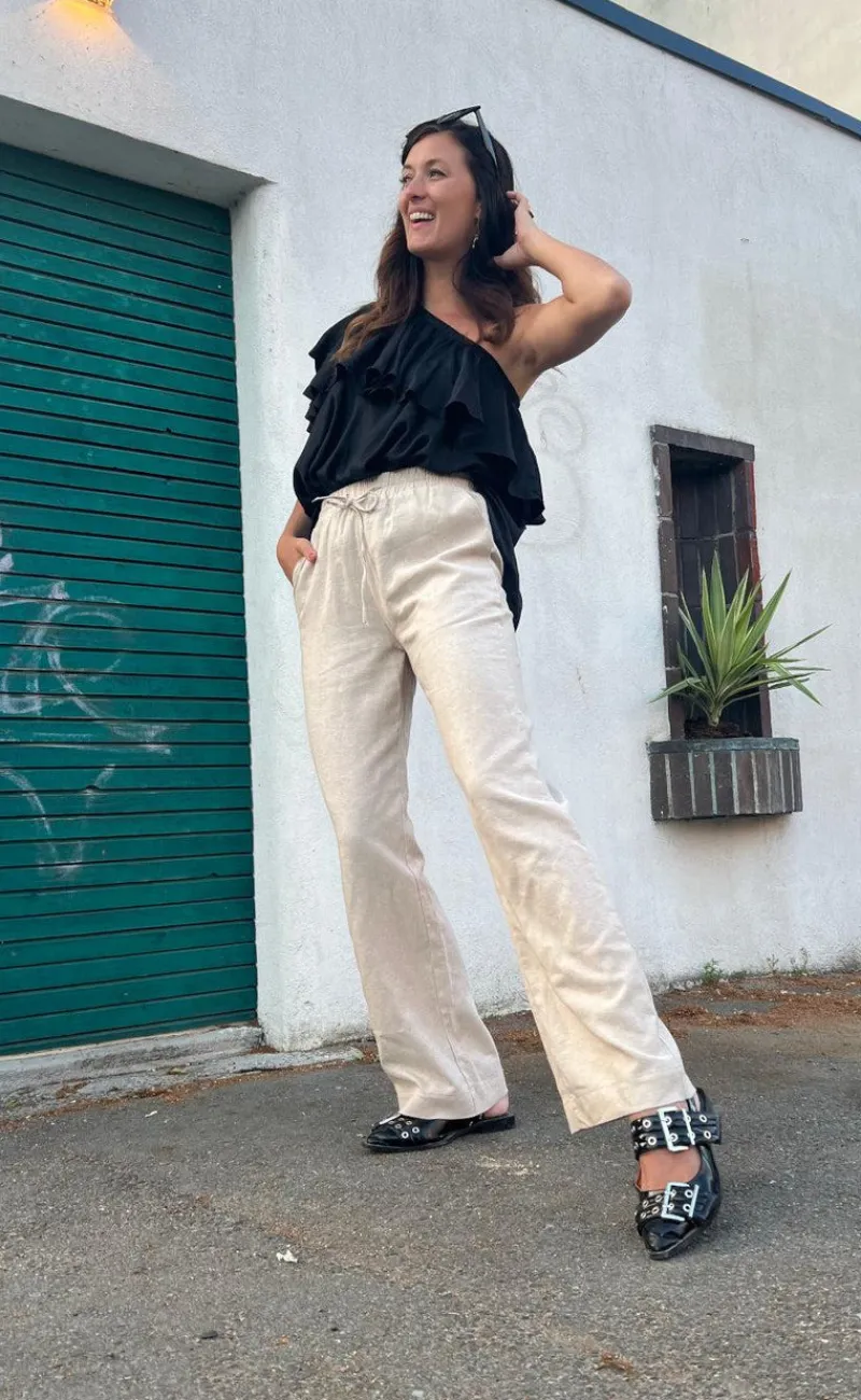 New Bukser - Lava - Sand Melange Bukser & Jeans