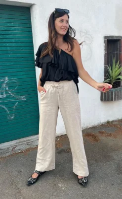 New Bukser - Lava - Sand Melange Bukser & Jeans