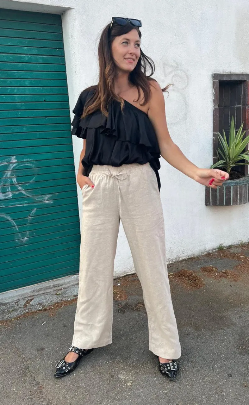 New Bukser - Lava - Sand Melange Bukser & Jeans