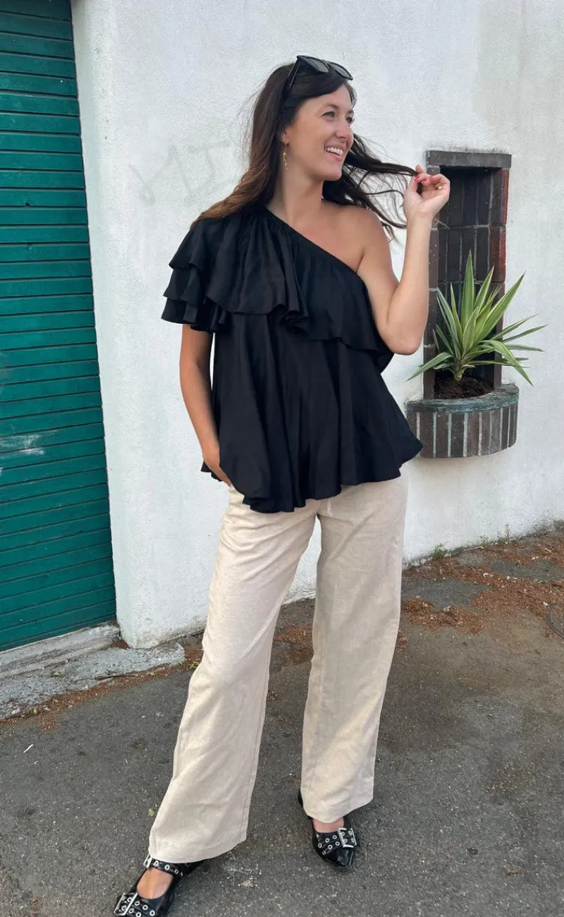 New Bukser - Lava - Sand Melange Bukser & Jeans