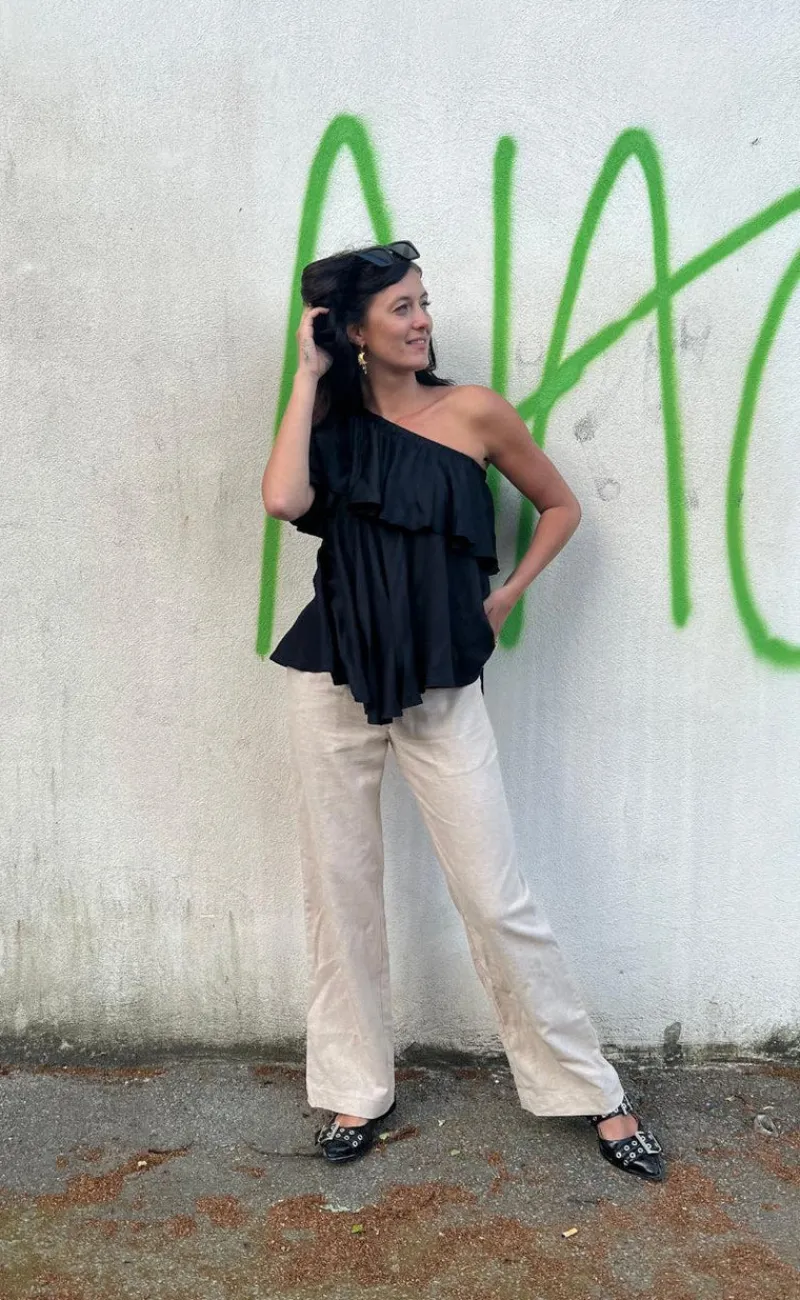 New Bukser - Lava - Sand Melange Bukser & Jeans