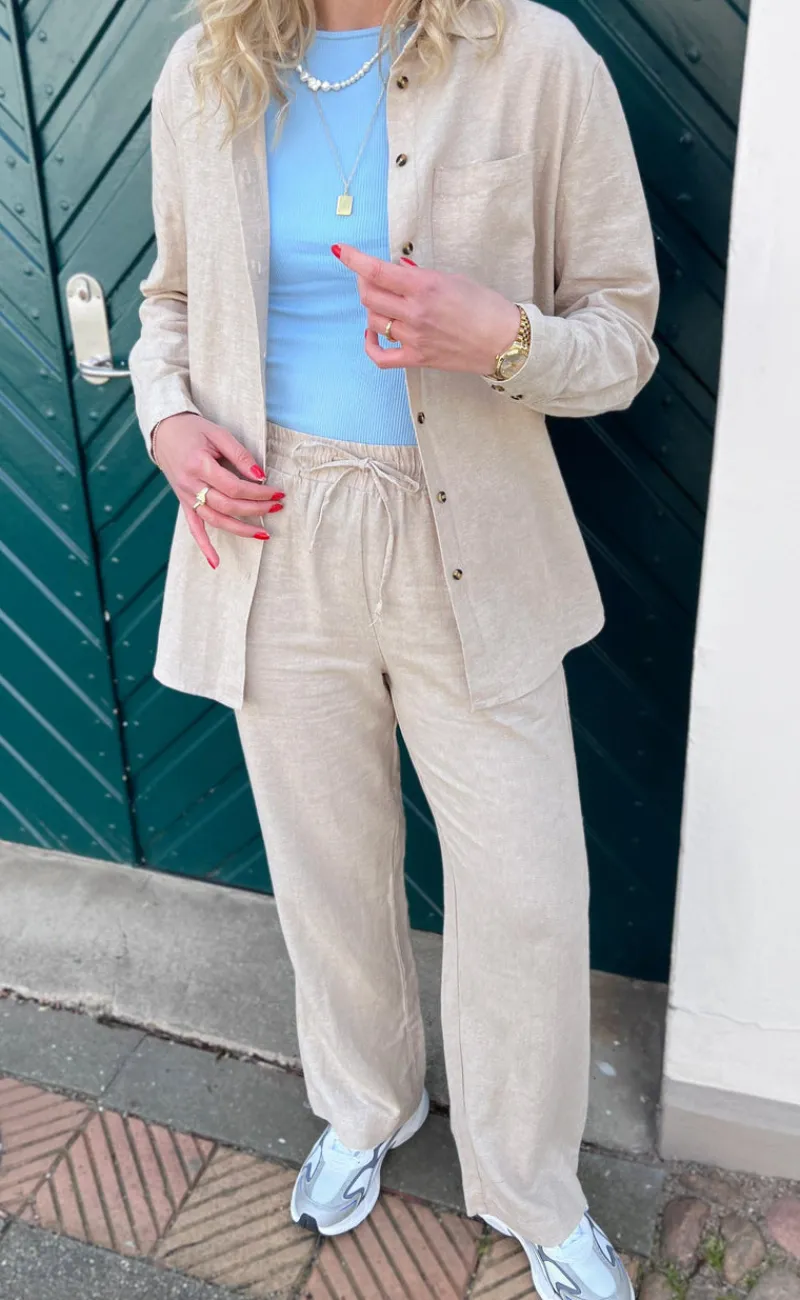 New Bukser - Lava - Sand Melange Bukser & Jeans