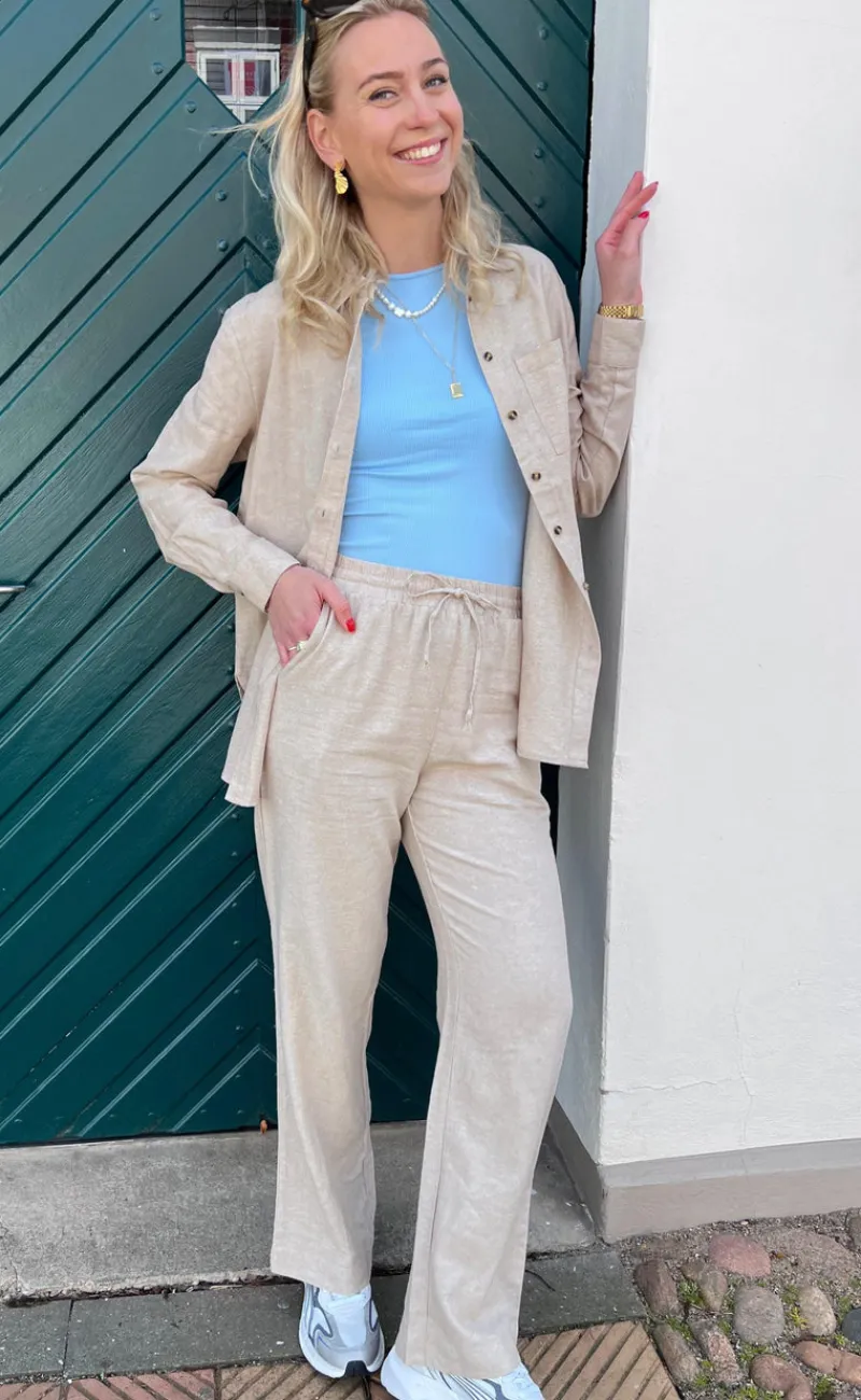 New Bukser - Lava - Sand Melange Bukser & Jeans