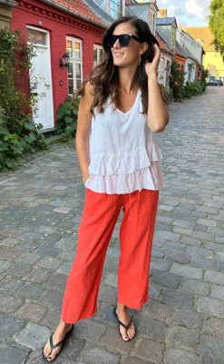 New Bukser - Lava Ankle - Hot Coral Bukser & Jeans