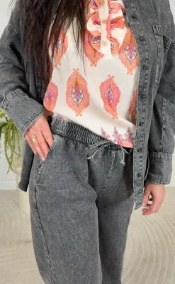 Sale Bukser - Lisea - Vintage Grey Denim Bukser & Jeans