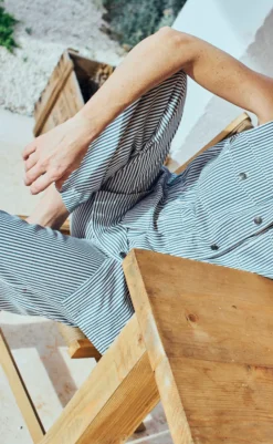 Online Bukser - Mella - Star Off-white w. Navy Blazer Bukser & Jeans|Blazere & Indejakker