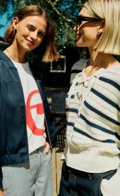 Online Bukser - Mella - Star Off-white w. Navy Blazer Bukser & Jeans|Blazere & Indejakker