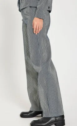 Outlet Bukser - Melly - Off-white w. Navy Blazer Bukser & Jeans|Blazere & Indejakker