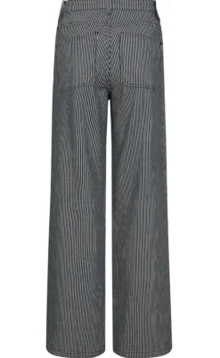 Outlet Bukser - Melly - Off-white w. Navy Blazer Bukser & Jeans|Blazere & Indejakker