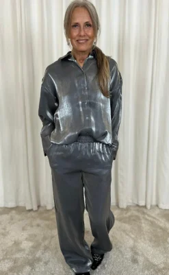 Clearance Bukser - Naron - Gray Pinstripe Bukser & Jeans