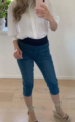 Hot Bukser - Shantal Capri Denim - Medium Blue Denim Bukser & Jeans