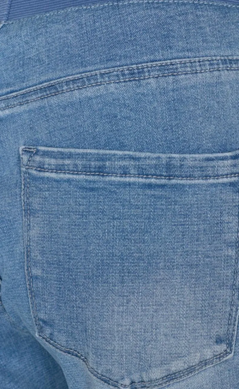 Online Bukser - Shantal Capri Denim - Light Blue Denim Bukser & Jeans