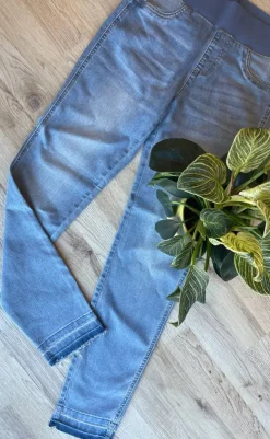 Outlet Bukser - Shantal Ankle Raw - Light Blue Bukser & Jeans