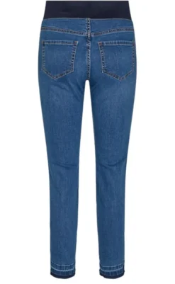 Outlet Bukser - Shantal Ankle Raw - Medium Blue Denim Bukser & Jeans