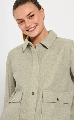 Outlet Jakke - Yanna - Deep Lichen Green Mel. Jakker & Frakker|Alt Overtøj