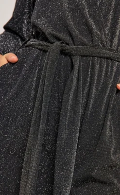 Outlet Jumpsuit - Glitto - Black W. Silver Buksedragter