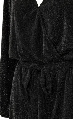 Outlet Jumpsuit - Glitto - Black W. Silver Buksedragter