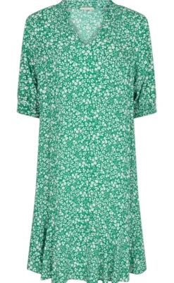 Outlet Kjole - Adney  - Pepper Green W. Off White Kjoler