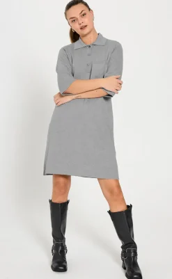 Sale Kjole - Ani - Medium Grey Melange Kjoler