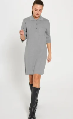 Sale Kjole - Ani - Medium Grey Melange Kjoler