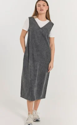 Online Kjole - Lisea 207090 - Vintage Grey Denim Kjoler