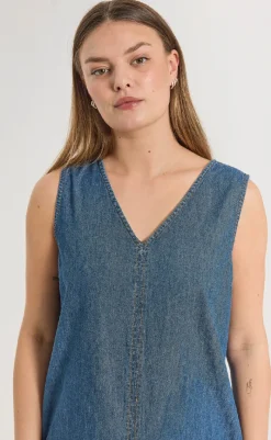 Clearance Kjole - Lisea 207090 - Medium Blue Denim Kjoler