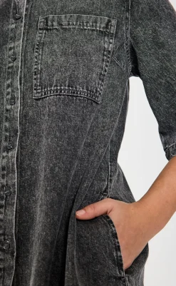 Online Kjole - Lisea - Vintage Grey Denim Kjoler