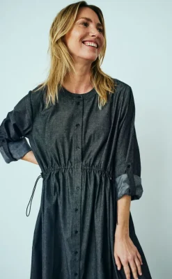 Hot Kjole - Malay - Black Denim Kjoler