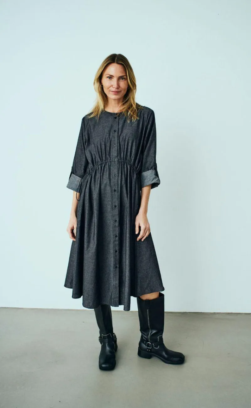 Hot Kjole - Malay - Black Denim Kjoler